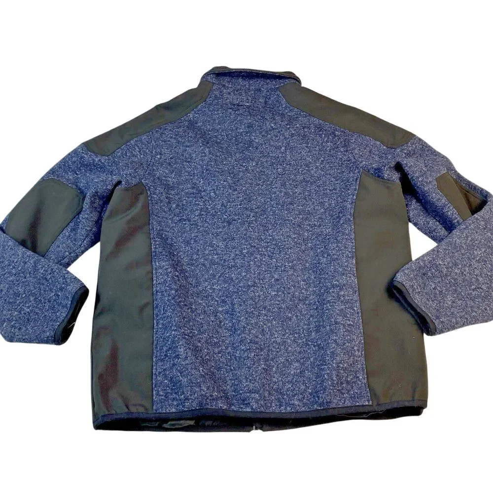 IZOD PerformX Jacket Men's Size‎ Large Zippered Lined Coat Blue Black Colorblock